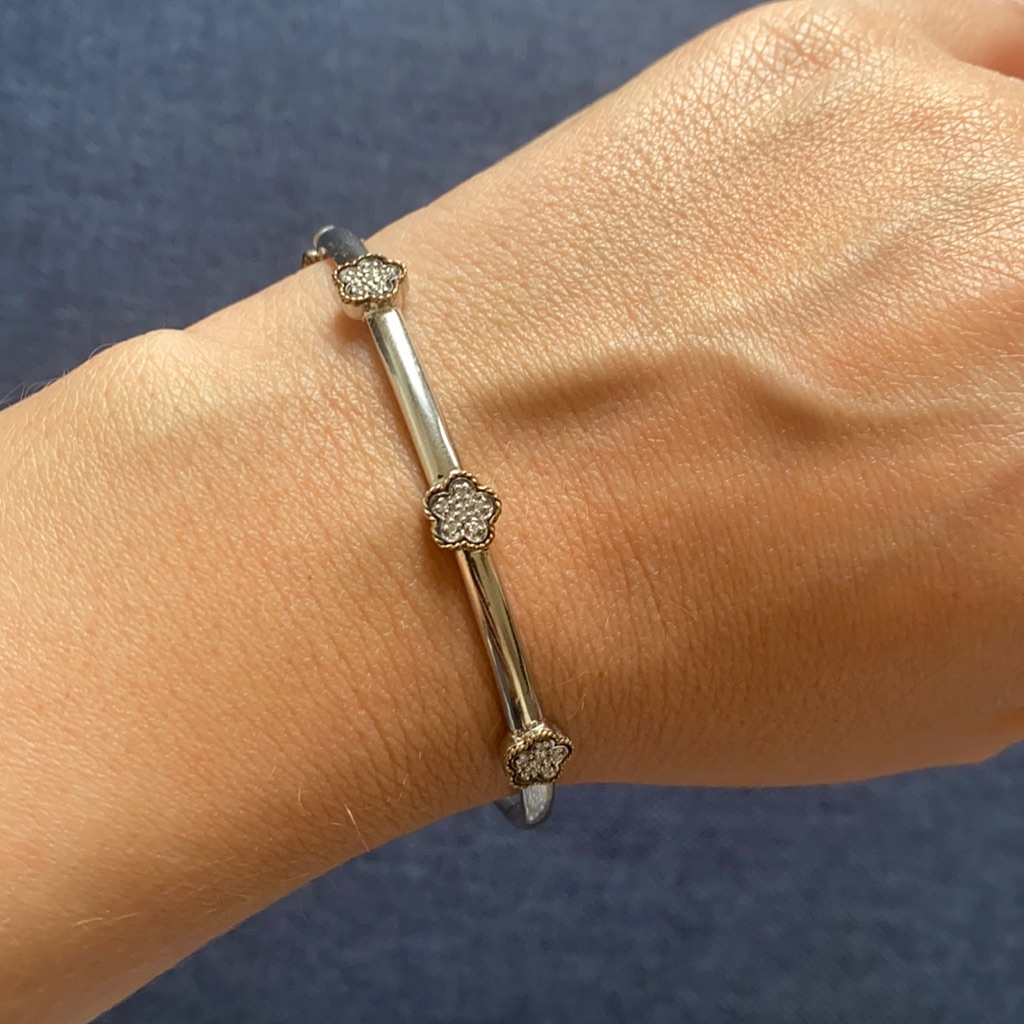 Silver Pave Diamond Bracelet Silver Pave Diamond Bracelet